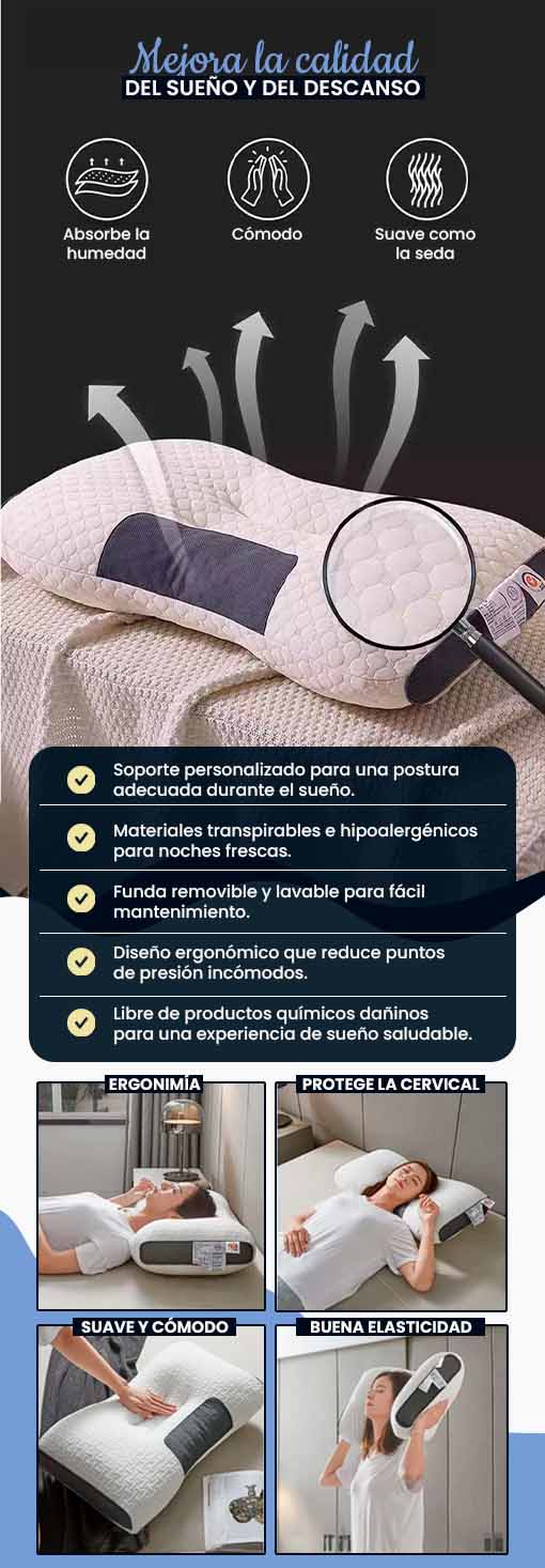 Almohada Ortopédica Cervical ErgoConfort Pro
