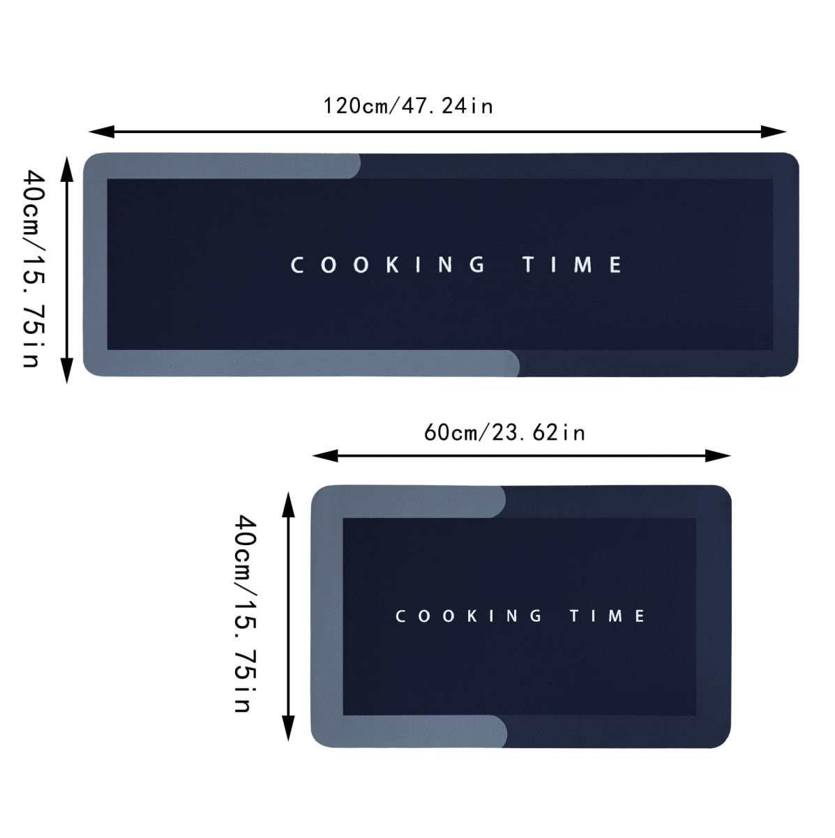 Tapetes Absorbentes Antideslizantes para Cocina y Baño X 2