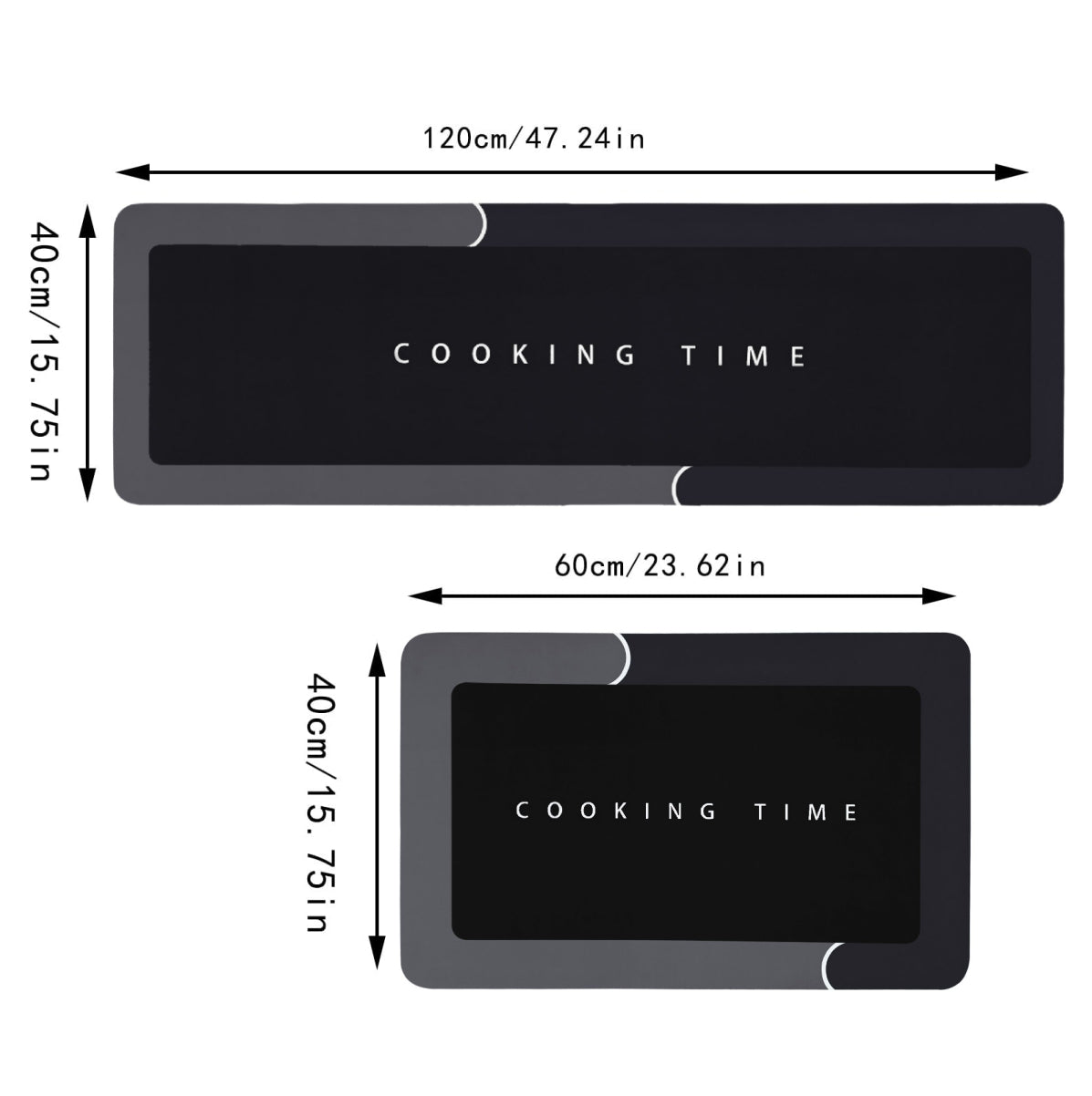 Tapetes Absorbentes Antideslizantes para Cocina y Baño X 2