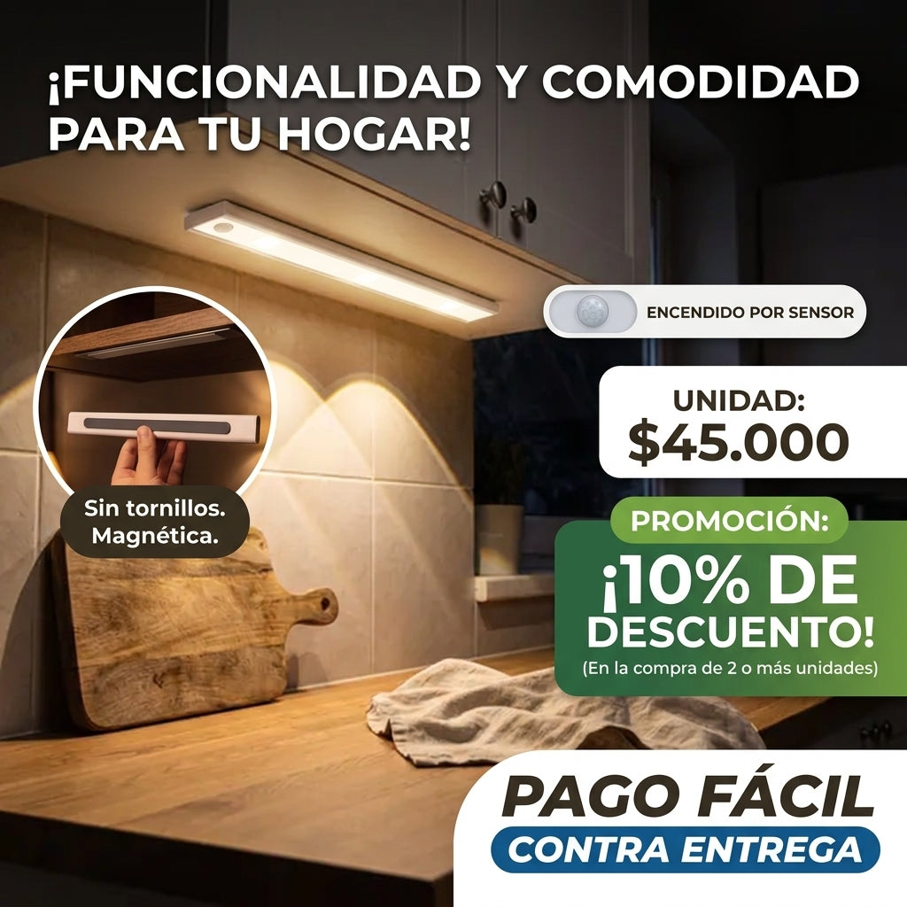 Luz Led 3D con sensor de movimiento.